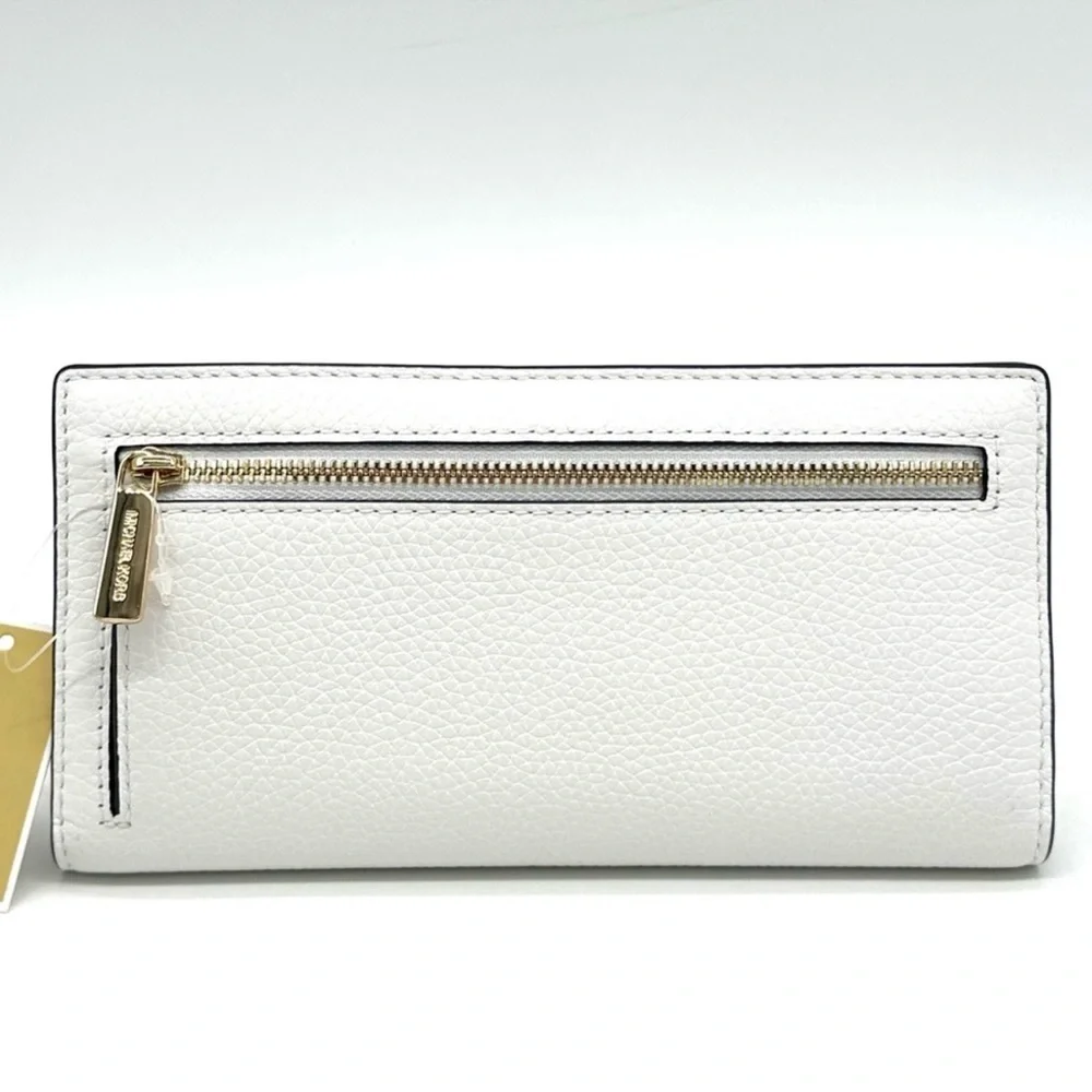 Michael Kors Reed Large Snap Bifold Wallet Optic White